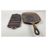Cast Iron Fry Pan and Corn Bread Pan