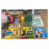 Lot Of Vintage Cartoon Character Books And Toys