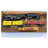 Model Train w/ Cars & Wooden Train Whistle