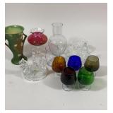 Assortment of Vases and Glass