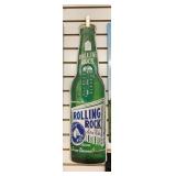 Rolling Rock (Thermometer Missing)  Metal Sign