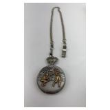 Milan Quartz Pocket Watch W/Chain