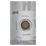 1845 Seated Liberty Silver Half Dime