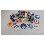 36 Mini Football Helmets And Assorted Pins