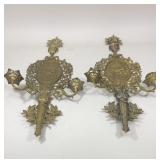 Decorative Brass Wall Candle Holders