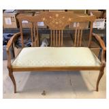 Bench Seat With Stenciled Back