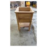 Cedar Raised Planters 16x16x25 1/2" W/Shelf