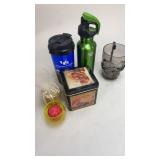 3 Cups 2 Candles And Tin Box