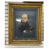Painting of Military Man in Gilded Frame