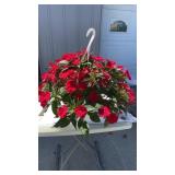 Vigorous Red Hanging Basket