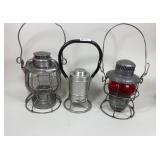 3 Kerosene Lanterns NYCS and Adlake
