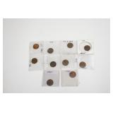 10 Wheat Pennies