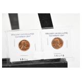 2 Uncirculated Old Wheat Cents