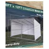 Unused KJ 20ï¿½ X 12ï¿½ Livestock Metal Shed