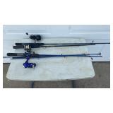 3 Fishing Rods With Reels