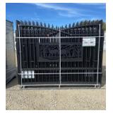 7 FT High 20FT Wide Deer Motif Metal Driveway Gate
