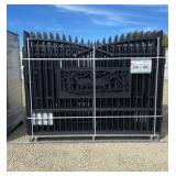 7 FT High 20FT Wide Deer Motif Metal Driveway Gate