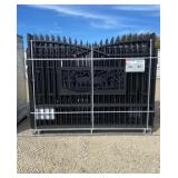 7 FT High 20FT Wide Deer Motif Metal Driveway Gate