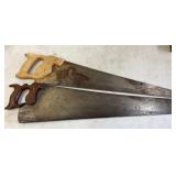 2 Wooden Handsaws