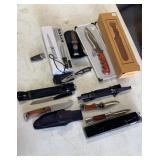 Assortment Of Fixed And Foldable Knives