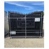 7 FT High 20FT Wide Deer Motif Metal Driveway Gate