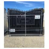 7 FT High 20FT Wide Deer Motif Metal Driveway Gate