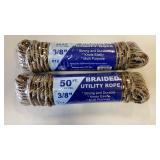 3/8IN Poly Braided Utility Rope 50FT Length