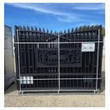 7 FT High 20FT Wide Deer Motif Metal Driveway Gate
