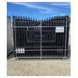 7 FT High 20FT Wide Deer Motif Metal Driveway Gate