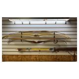 Long Bows W/out String,Arrows,Hip Quiver,Wood Cane