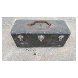 Metal Tackle Box w/ Contents- See Pictures