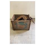 Vintage Wooden Canadian Dry Crate & C-Clamps