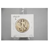 Silver 1920-S Walking Half Dollar