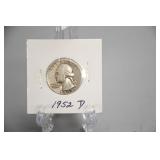 1952 D Washington Quarter