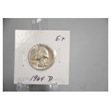 1964 D Washington Quarter