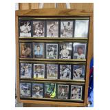 Ball Card Framed W/Various Yankee Players