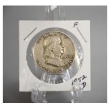 1952 D Benjamin Franklin Half Dollar