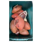 Tote of Various Footballs