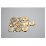 10 Sacagewea Dollar Coins