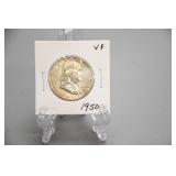1950 Benjamin Franklin Half Dollar