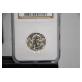 Silver Slabbed 1954-S Washington Quarter