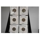 6 Buffalo Nickels