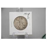 Silver 1918-D Walking Half
