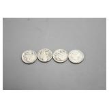 1912 V Nickel, 3 No Date Buffalo Nickels