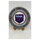 Silver Anniversary Superbowl XXV Plate