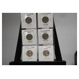 6 Old Jefferson Nickels