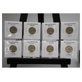 8 Old Jefferson Nickels