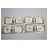 4 $1 Silver Certificates