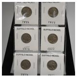 6 Buffalo Nickels