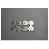 8-Kennedy Half Dollars